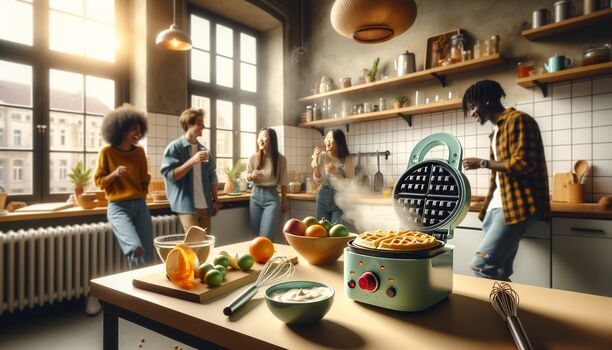 Bestron Retro-Mini-Waffeleisen in Mint – Jetzt für 13€